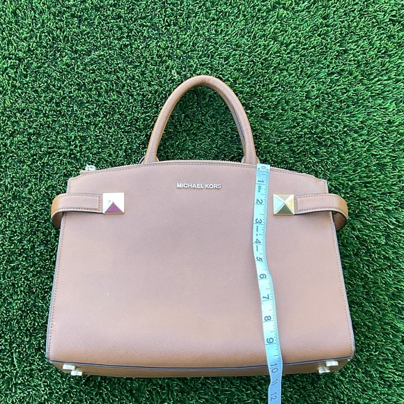 Michael Kors Tan Satchel with Silver Accents - Picture 3 of 6